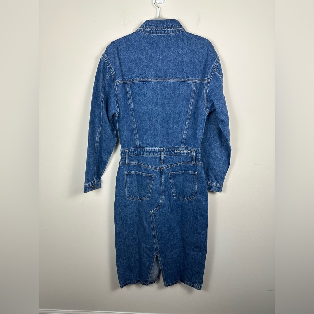 NWT Favorite Daughter The city dress blue midi denim dress size 29/8 Western - Picture 6 of 10
